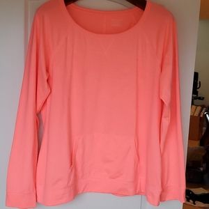 Hot pink mesh long sleeve shirt
